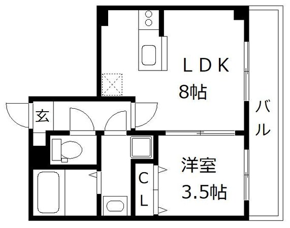 呉服町駅 徒歩10分 6階の物件間取画像